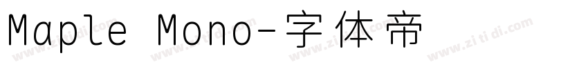 Maple Mono字体转换